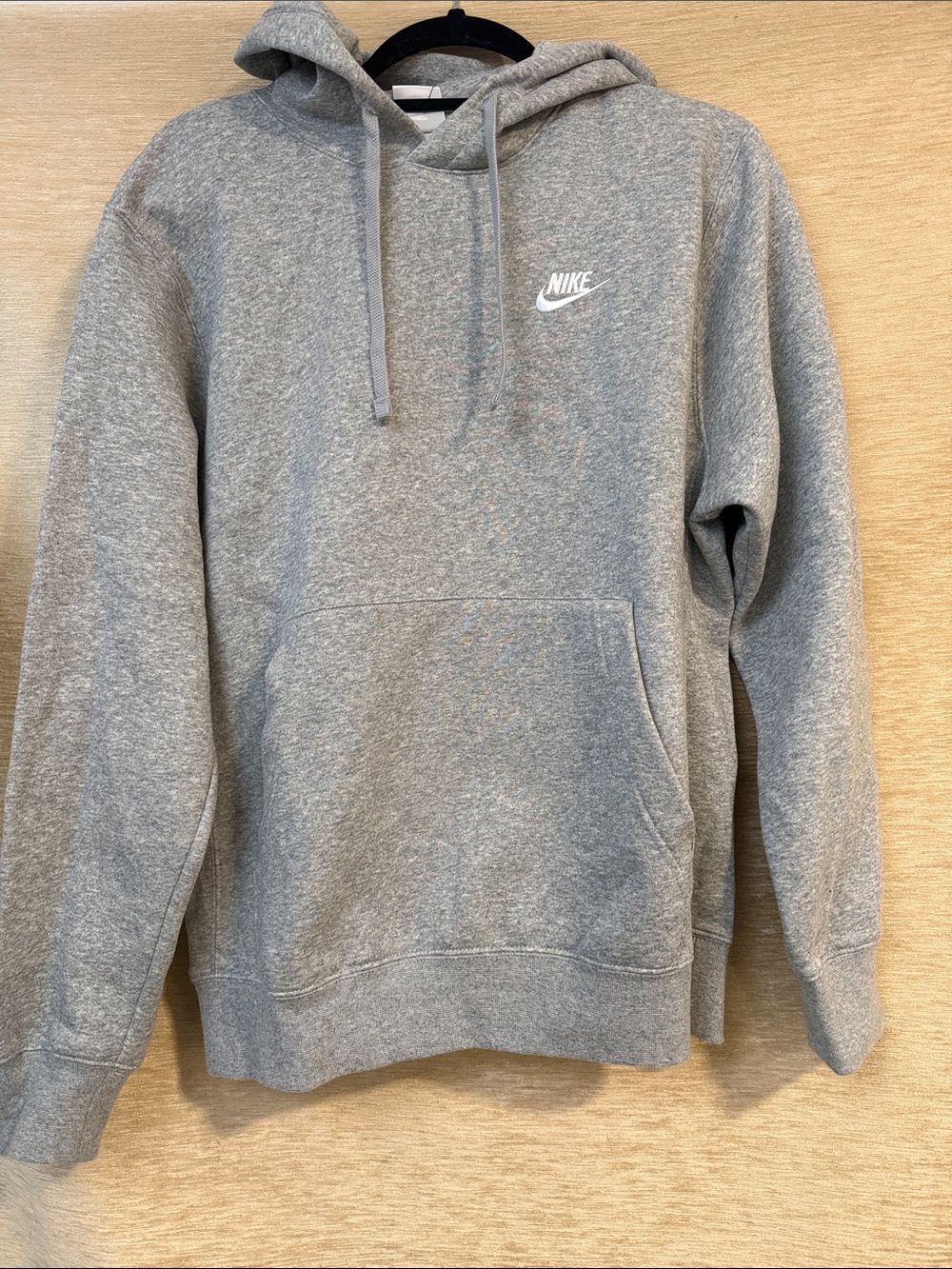 Nike Grey Pullover Hoodie with White Swoosh size S BNWT